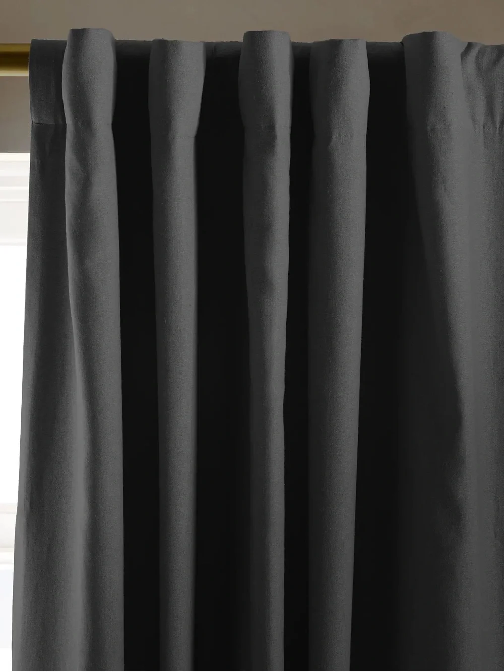 NWT QUINCE Set Of 2 48x84 European Linen True Blackout Curtains Grey 9175